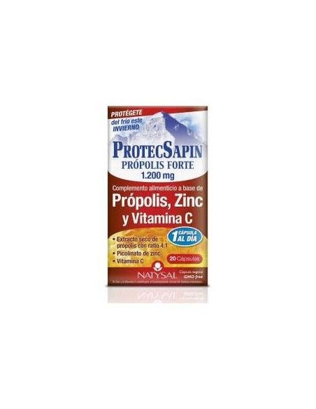 Natysal Protecsapin Própolis Forte 1 200 Mg 20 Cápsulas