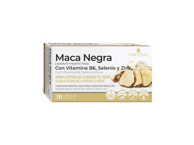 Natysal Maca Negra Vitamina B6 Selenio Zinc 30Caps