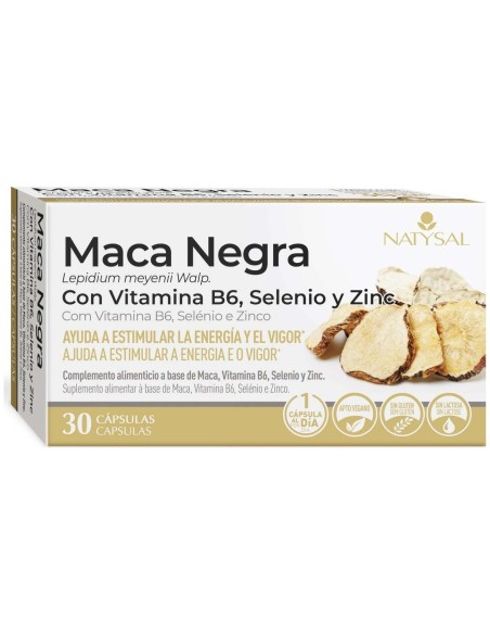 Natysal Maca Negra Vitamina B6 Selenio Zinc 30Caps