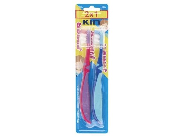 Cepillo Dental Kin Junior 6-12 Años Capuchon 2X1