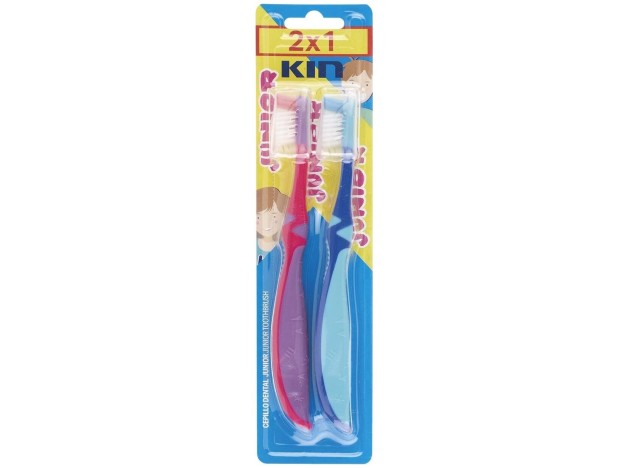 Cepillo Dental Kin Junior 6-12 Años Capuchon 2X1