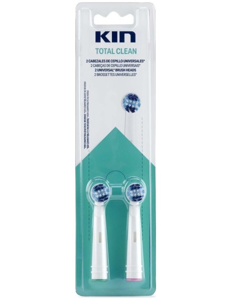 Kin Cepillo Dental Eléctrico Recambio Limpieza Total 2 U
