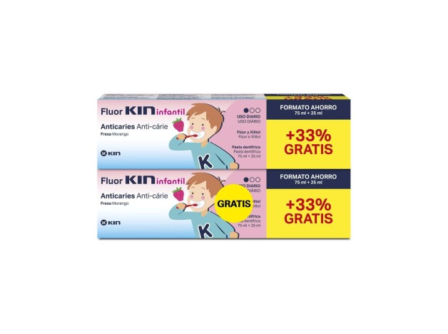 Kin Fluor Infantil Pasta 75 Ml + 25Ml 2X1