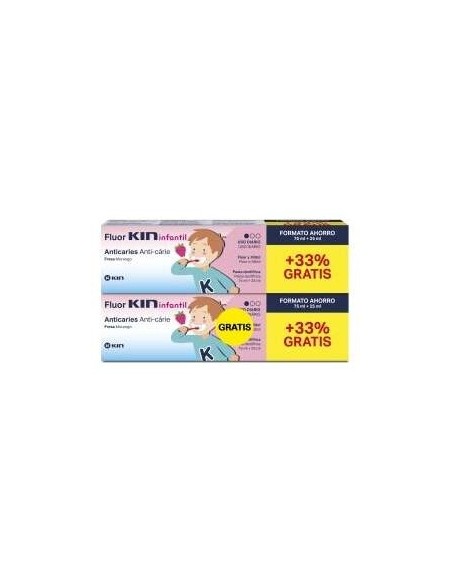 Kin Fluor Infantil Pasta 75 Ml + 25Ml 2X1
