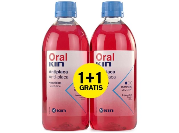 Oralkin Enjuague Bucal Anti-Placa Lote 2 Pz