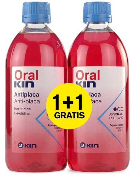 Oralkin Enjuague Bucal Anti-Placa Lote 2 Pz