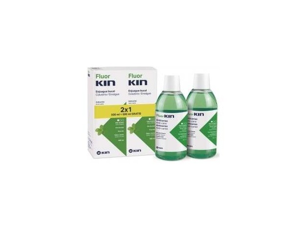 Fluor Kin Pack 2X1 Enjuage Anticaries 500Ml.