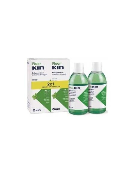 Fluor Kin Pack 2X1 Enjuage Anticaries 500Ml.
