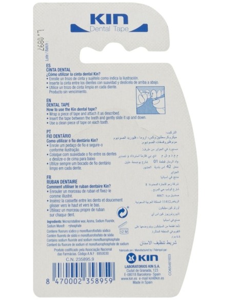 Kin Fluor Cinta Dental Menta 50 M, 1 Ud
