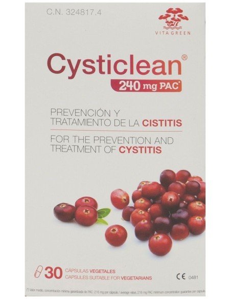 Cysticlean Clásico 240 Mg De Pac Y Arándano Rojo Cápsulas 30 U