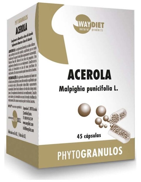 Waydiet Natural Acerola Phytogránulos 45Caps