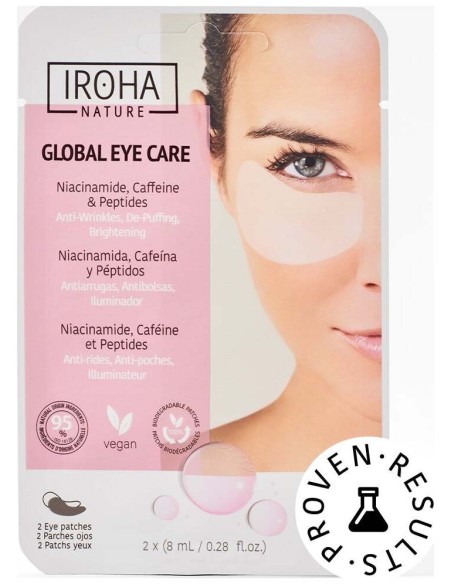 Iroha Nature Parches Ojos Niacinamida Cafeína Y Péptidos 2X8Ml