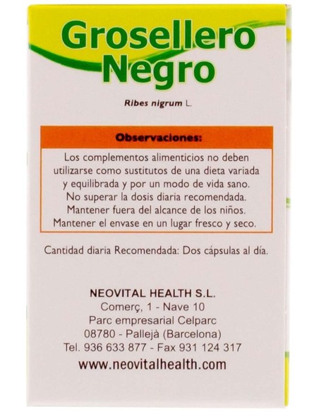 Grosellero Negro Microgranulos Neo 45Cap.