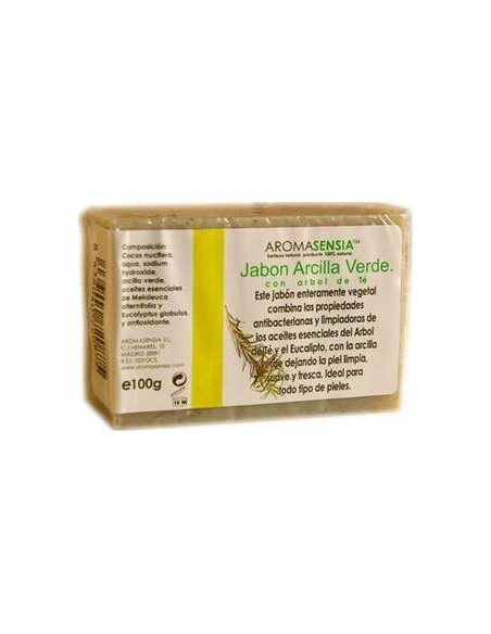 Aromasensia Jabón Arcilla Verde Con Árbol De Té 100 Gr