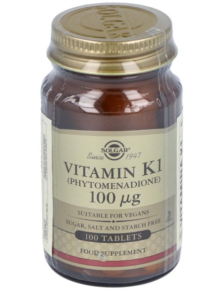 Vitamina K Natural 100Mcg. 100Comp.