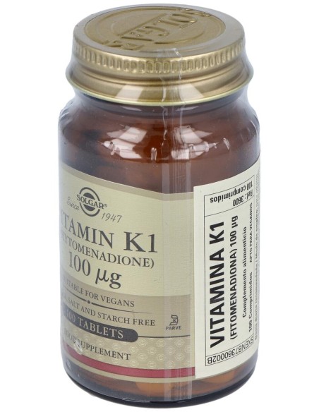 Vitamina K Natural 100Mcg. 100Comp.