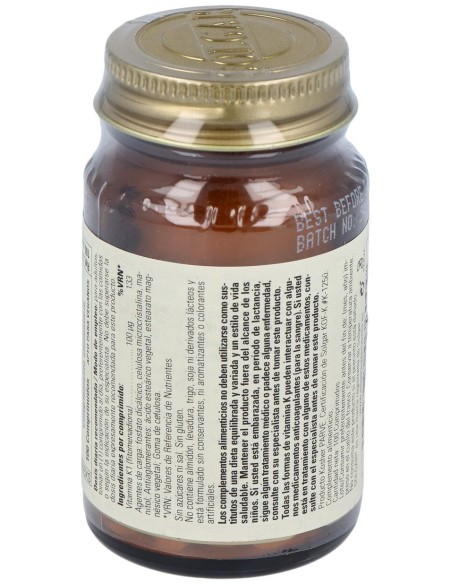 Vitamina K Natural 100Mcg. 100Comp.