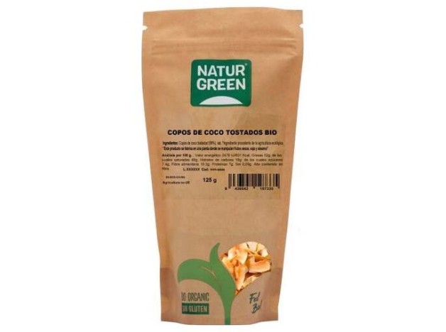 Naturgreen Copos Coco Tostados Salados Bio 125G