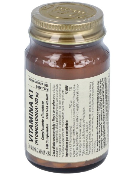 Vitamina K Natural 100Mcg. 100Comp.