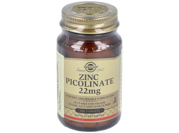 Solgar Picolinato De Zinc 22Mg 100Comp