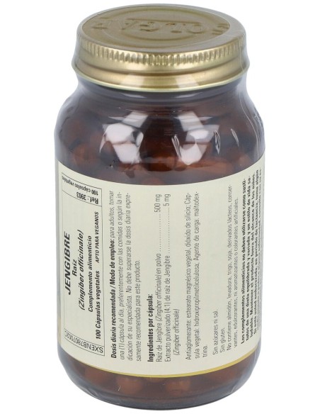 Jengibre (Zingiber Officinali.) 520Mg. Fp 100Cap.