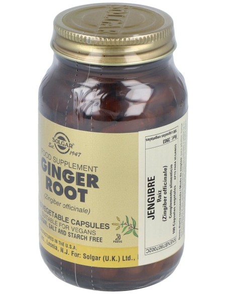 Jengibre (Zingiber Officinali.) 520Mg. Fp 100Cap.