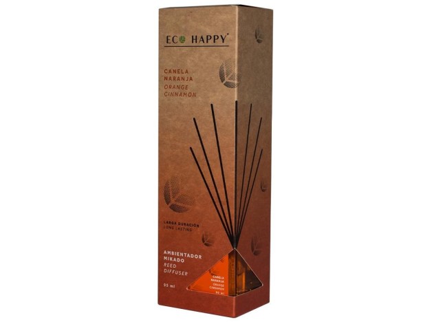 Eco Happy Canela Naranja Ambientador Mikado 95Ml