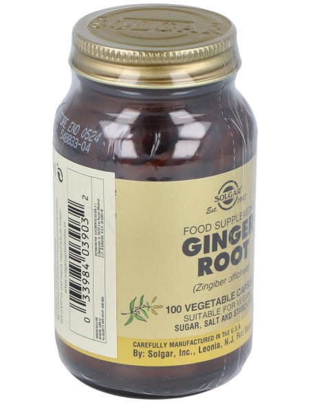 Jengibre (Zingiber Officinali.) 520Mg. Fp 100Cap.