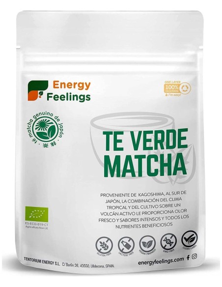 Energy Feelings Te Verde Matcha Polvo Eco Vegan Sin Gluten 200G