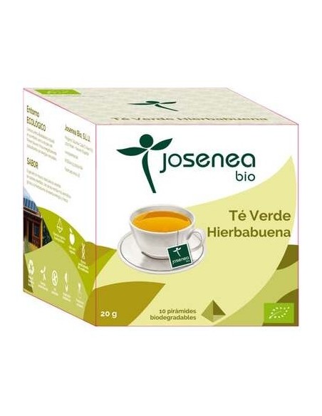 Josenea Té Verde Hierbabuena Bio 10 Pirámides En Sobre