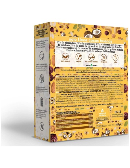 Natural Athlete Granola Arándano Cardamomo Eco 325G