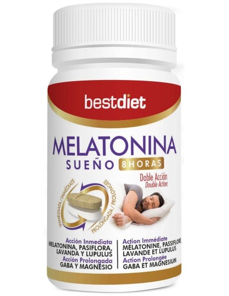 Bestdiet Melatonina Doble Acción 8 Horas 30Caps
