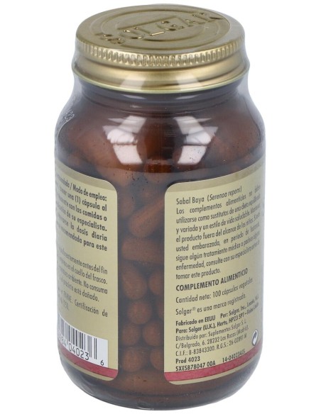 Sabal (Saw Palmeto)(Serenoa Rep) 100Veg