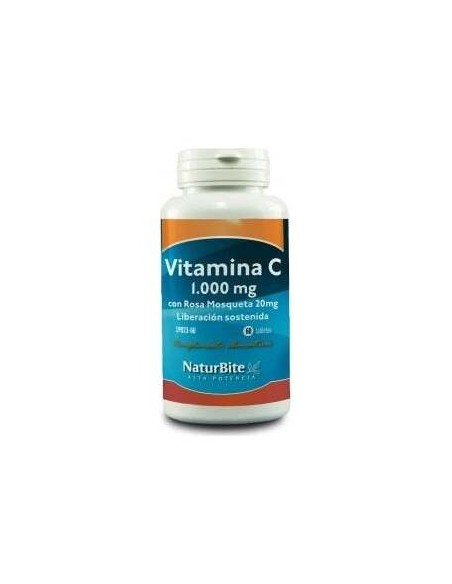 Naturbite Vitamina C 1000Mg Rosa Mosqueta 20Mg 60Tabs