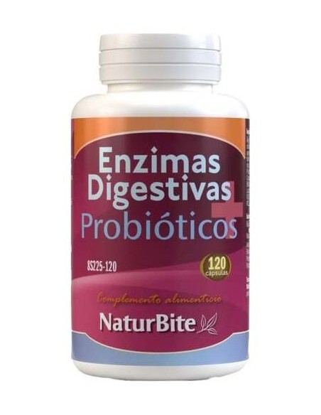 Naturbite Enzimas Digestivas+Probioticos 120Caps