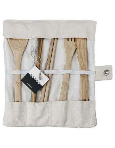 Banbu Set De Cubiertos De Bambu+Funda De Tela.