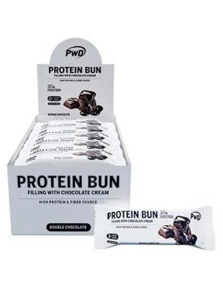Pwd Nutrition Protein Bun Double Chocolate Bio 15X60G