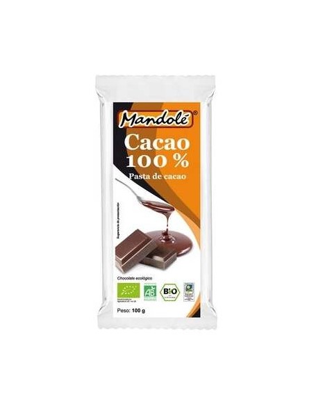 Mandole Cacao 100% Tableta Bio 100G