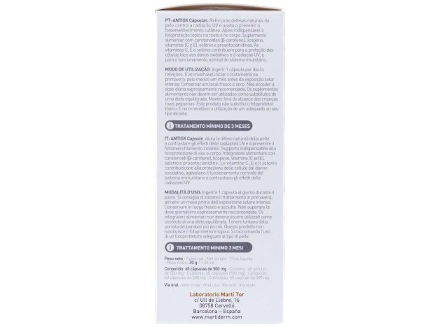 Martiderm Pigment Zero Dsp-Antiox, 60 Cápsulas