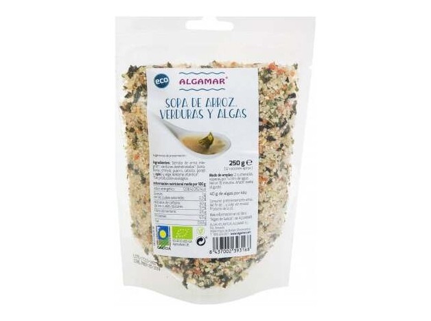 Algamar Sopa Arroz Verdura Algas Eco 250G