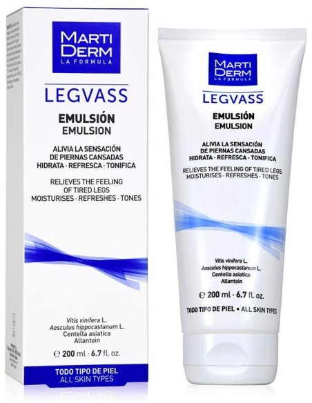 Martiderm Legvass Emulsión Hidratación Y Alivio De Piernas Cansadas, 200 Ml