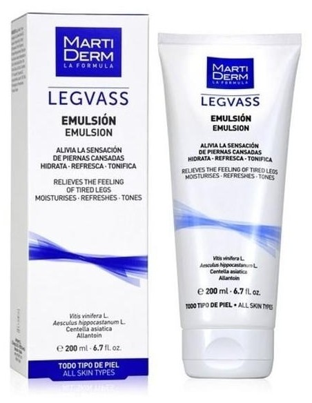 Martiderm Legvass Emulsión Hidratación Y Alivio De Piernas Cansadas, 200 Ml