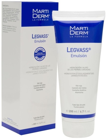 Martiderm Legvass Emulsión Hidratación Y Alivio De Piernas Cansadas, 200 Ml
