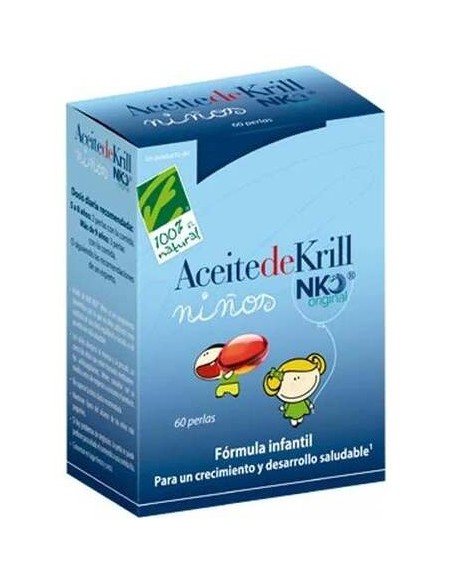 100% Natural  Aceite De Krill Nko Original Niños 60 Perlas