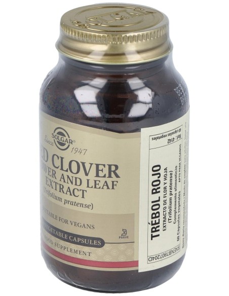 Solgar Trébol Rojo Extracto De Flor Y Hoja 60Vcaps