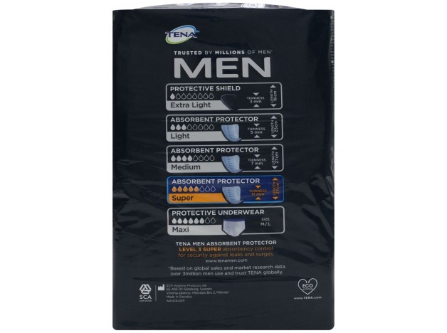 Tena Men Level 3, 16 Uds