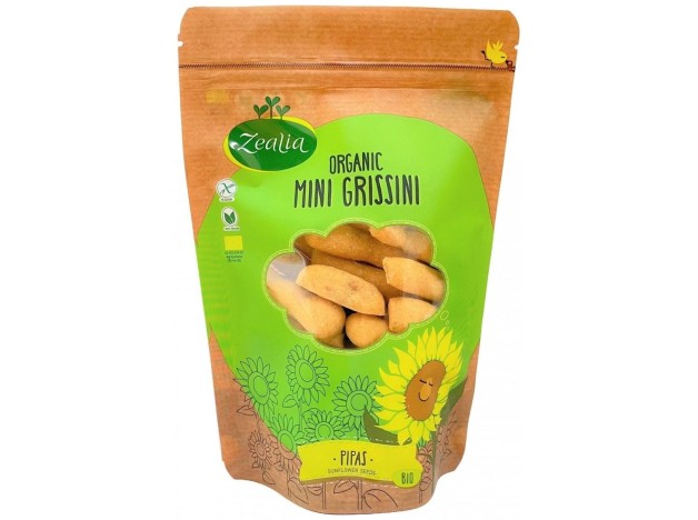 Zealia Mini Grissini Pipas De Girasol Bio Sin...