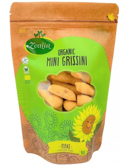 Zealia Mini Grissini Pipas De Girasol Bio Sin Gluten Vegan 75G