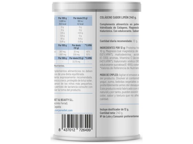 Corpore Basics Colagen Pro Colagen+Mg+Vit C 240Gr.
