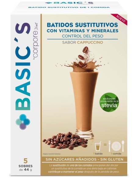Corpore Diet Basic'S Batido Sustitutivo Capuccino 5 Sobres